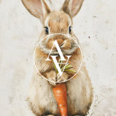 Belegen mit Carrot-Malerei Whimsical Rabbit Art Poster