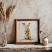 Belegen mit Carrot-Malerei Whimsical Rabbit Art Poster