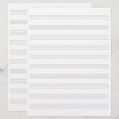 Belegschaft mit doppelseitiger Musikhandschrift Le Briefbogen (Vorne/Hinten)