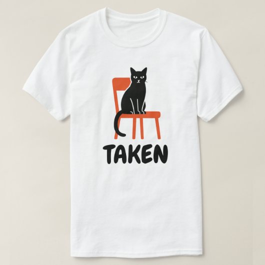 Belegtes Schwarzkatzen-Design T-Shirt (Design vorne)