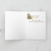Beleidigende niedliche Eule, lustiger Vogel, Karte (Innenseite)