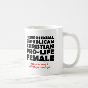 Beleidigende Republikanische Christliche Frauen-Ta Kaffeetasse