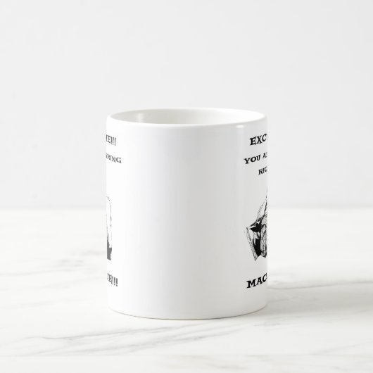 beleidigender Spaß Funny Macaque-Affe Kaffeetasse (Mittel)