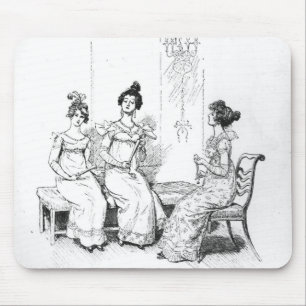 Beleidigte zwei oder drei junge Damen Mousepad