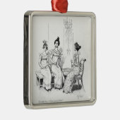 Beleidigte zwei oder drei junge Damen Silbernes Ornament (Rechts)