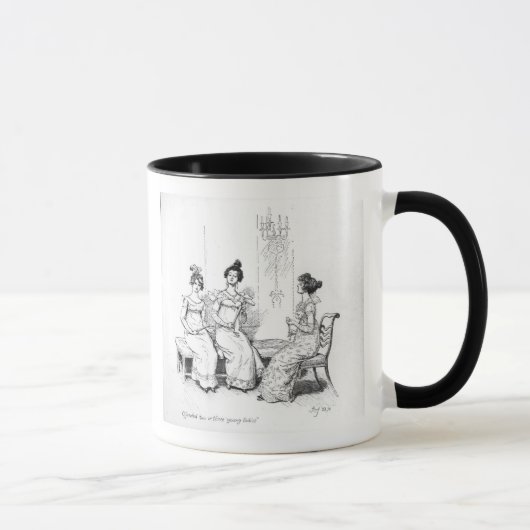 Beleidigte zwei oder drei junge Damen Tasse (Rechts)