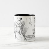 Beleidigte zwei oder drei junge Damen Zweifarbige Tasse (Mittel)