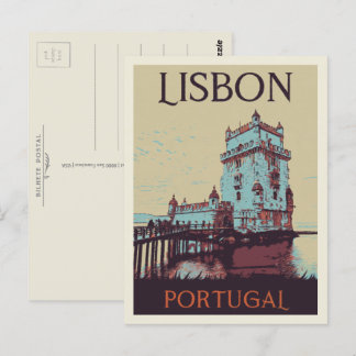 Belem-Hochhaus-Abbildung Portugal Postkarte