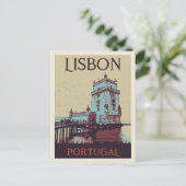 Belem-Hochhaus-Abbildung Portugal Postkarte (Stehend Vorderseite)