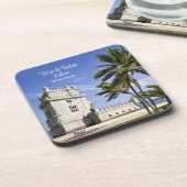 Belém Tower Foto, Lissabon, Portugal Getränkeuntersetzer (Linke Seite)