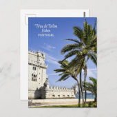 Belém Tower Foto, Lissabon, Portugal Postkarte (Vorne/Hinten)