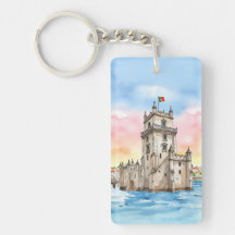 Belem Tower Lissabon Portugal Aquatercolor