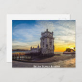 Belem Tower Lissabon Postkarte (Vorne/Hinten)