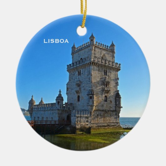 Belem Tower Scene Circle Weihnachtsschmuck (Vorne)