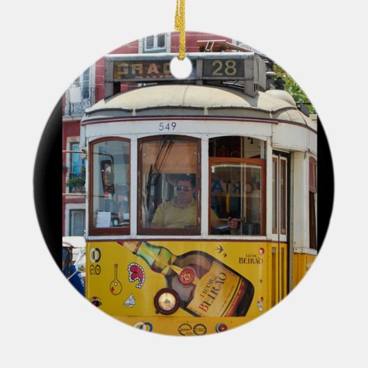Belem Tower Scene Circle Weihnachtsschmuck (Hinten)