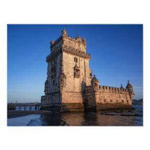 Belem Turm bei Sonnenuntergang in Lissabon, Portug Fotodruck