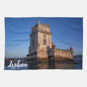 Belem Turm bei Sonnenuntergang in Lissabon, Portug Geschirrtuch