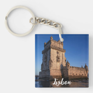 Belem Turm bei Sonnenuntergang in Lissabon, Portug Schlüsselanhänger