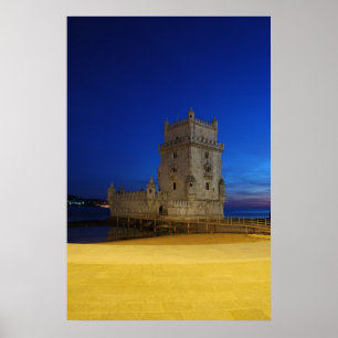 Belem-Turm in Lissabon, Portugal (Sonnenuntergang) Poster