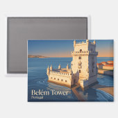 Belém-Turm Portugal Magnet (Vorderseite/Rückseite)