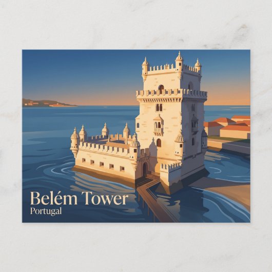 Belém-Turm Portugal Postkarte (Vorderseite)