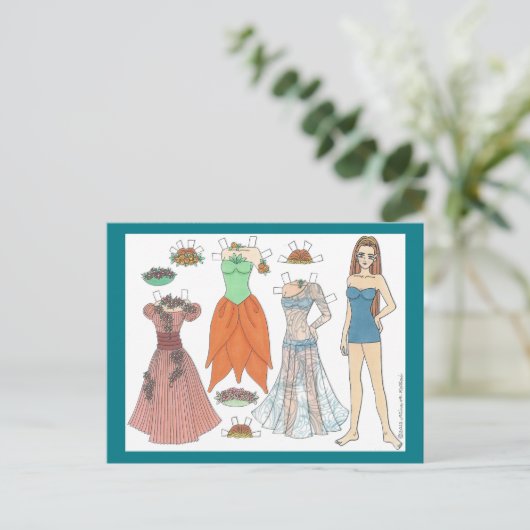 Belethwen Elf Paper Doll Postcard Postkarte (Stehend Vorderseite)