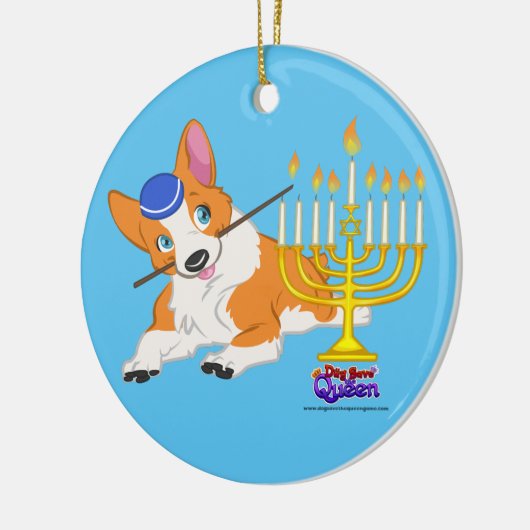 Beleuchten der Menorah- Verzierung Keramikornament (Links)