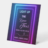 Beleuchten Sie das Tanzfläche-Schild Persönlich Sockelschild (Vorderseite)