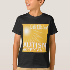 Beleuchten Sie es herauf Gold für Autismus-Annahme T-Shirt