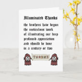 Beleuchtet Dank, ein lustiges Dankeschön Gedicht Karte (Gelbe Blume)