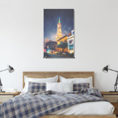 Beleuchtet TransAmerica Leinwanddruck (Insitu (Schlafzimmer))