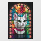 Beleuchtete Dankbarkeit: Ein festes Glasfenster Fensteraufkleber (Blatt)