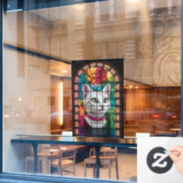 Beleuchtete Dankbarkeit: Ein festes Glasfenster Fensteraufkleber