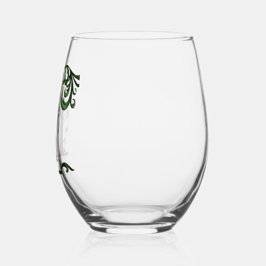 beleuchtete Initial K Weinglas Ohne Stiel (Links)