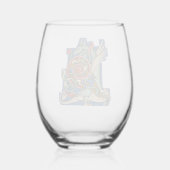 beleuchtete Initial L Weinglas Ohne Stiel (Rückseite)