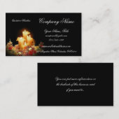 Beleuchtete Kerzen mit Blumenstrauß-Visitenkarten Visitenkarte (Vorne/Hinten)