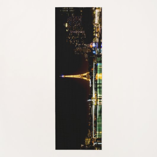 Beleuchteter Eiffelturm in Paris nachts Yogamatte (Vorderseite)