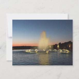 Beleuchteter Neptun-Springbrunnen bei Nacht, Versa Postkarte
