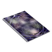 Beleuchteter Spinnennetzhintergrund Notizblock (Rechte Seite)