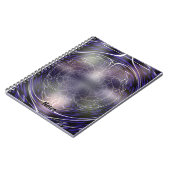 Beleuchteter Spinnennetzhintergrund Notizblock (Linke Seite)