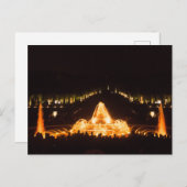 Beleuchteter Springbrunnen in Versailles bei Nacht Postkarte (Vorne/Hinten)