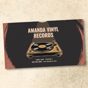 Beleuchteter Vinyl-Schallplattenspieler Visitenkarte