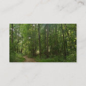 Beleuchteter Weg im Wald Visitenkarte (Rückseite)