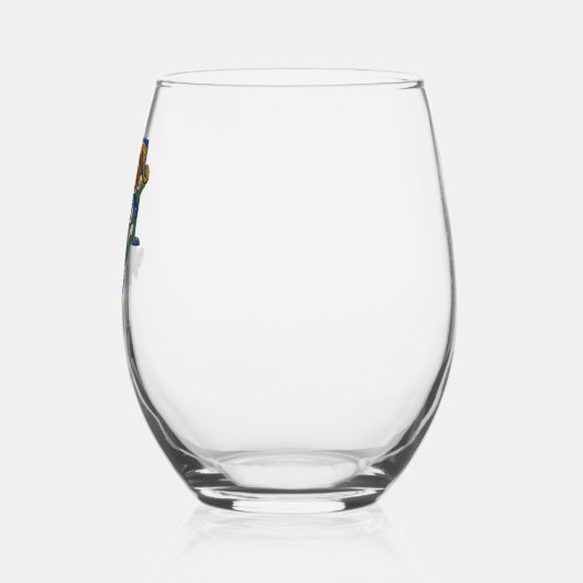 beleuchtetes anfängliches F-Weinglas Weinglas Ohne Stiel (Links)