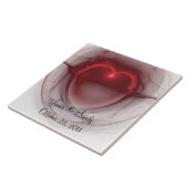 Beleuchtetes Herz-Fraktal Fliese (Seite)