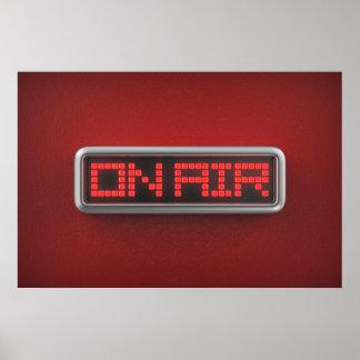 Beleuchtetes ON AIR-Schild Poster