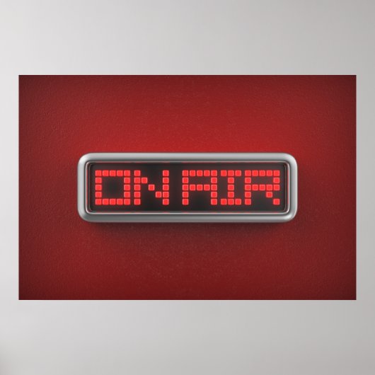 Beleuchtetes ON AIR-Schild Poster (Vorne)