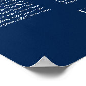 Beleuchtung auf Seekarte für Navy Blue Empfang Poster (Ecke)