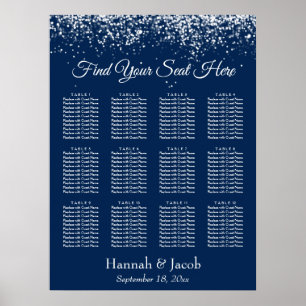 Beleuchtung auf Seekarte für Navy Blue Empfang Poster