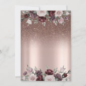 Beleuchtung, Burgund Glitzer Balloons 93. Geburtst Einladung (Rückseite)